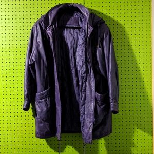 Jacqueline Ferrar size Large Purple winter coat with hood